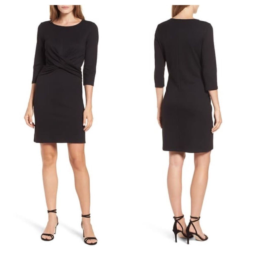 Gibson Knot Front Stretch Knit Body-Con Dress